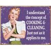 Image 1 : COOKING AND CLEANING METAL SIGN