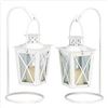 Image 1 : White Railroad Candle Lanterns