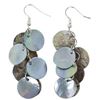 Image 1 : Mother of Pearl Cluster Earrings in Blue - Starfish Pro