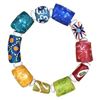 Image 1 : Recycled Glass Marble Bracelet in Rainbow - Global Mama