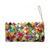 Image 1 : Recycled Foil Wrapper Clutch Bag with Wrist Strap - MYO