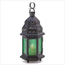 Green Glass Moroccan Lantern