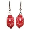 Image 1 : Recycled Glass Marble Earrings in Poppy - Global Mamas