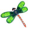 Image 1 : Green Metal Dragonfly - 11 Inches - Haiti - Croix des B