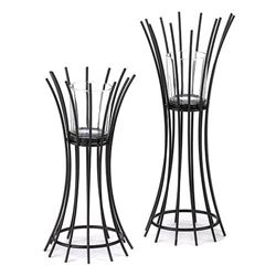Iron Reeds Candle Stand Duo