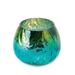 Peacock Glass Candle Holder