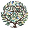 Image 1 : Painted Lovers Tree Metal Wall Art - Croix des Bouquets