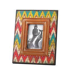 Ikat Chevron Wood Photo Frame