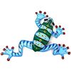 Image 1 : Ten Inch Metal Blue Frog - Caribbean Craft