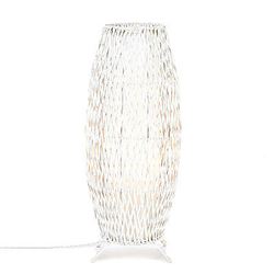 White Woven Floor Lamp