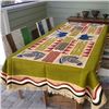 Image 1 : Hand Painted Table Cloth 92 inches by 56 inches - Tonga