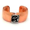 Image 1 : Copper Cuff with Alpaca Silver Mayan Glyph - Artisana