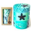 Image 1 : Single Boxed Hand-Painted Pillar Candle - Samaki Design