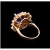 Image 3 : 5.47 ctw Tanzanite and Diamond Ring - 14KT Rose Gold