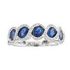 Image 1 : 2.53 ctw Sapphire and Diamond Ring - 18KT White Gold