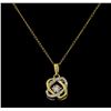 Image 2 : 0.35 ctw Diamond Pendant - 14KT Yellow Gold