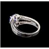 Image 3 : 14KT White Gold 1.56 ctw Tanzanite and Diamond Ring