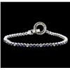 Image 1 : 1.52 ctw Sapphire and Diamond Bracelet - 18KT White Gold