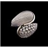 Image 2 : 0.95 ctw Diamond Ring - 14KT White Gold