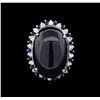 Image 2 : 83.29 ctw Star Sapphire and Diamond Ring - 14KT White Gold
