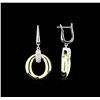 Image 2 : 0.33 ctw Diamond Earrings - 14KT Yellow and White Gold