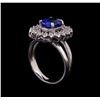 Image 4 : 14KT White Gold 2.95 ctw Tanzanite and Diamond Ring