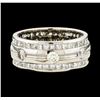Image 3 : 3.70 ctw Diamond Eternity Ring - 14KT White Gold