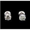 Image 1 : 1.14 ctw Diamond Stud Earrings - 14KT White Gold