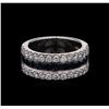 Image 1 : 0.96 ctw Blue Sapphire and Diamond Ring - 14KT White Gold