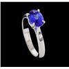 Image 4 : 1.29 ctw Tanzanite Ring - 14KT White Gold