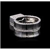 Image 3 : Crayola 4.20 ctw Blue Topaz and White Sapphire Ring - .925 Silver