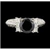 Image 2 : 3.07 ctw Black Diamond Ring - 18KT White Gold