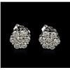 Image 1 : 14KT White Gold 0.92 ctw Diamond Earrings