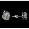 Image 2 : 14KT White Gold 0.92 ctw Diamond Earrings