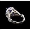 Image 3 : 14KT White Gold 5.12 ctw Tanzanite and Diamond Ring