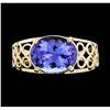 Image 2 : 1.50 ctw Tanzanite Ring - 14KT Yellow Gold