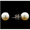 Image 2 : Fresh Water Pearl Earrings - 14KT White Gold