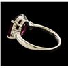 Image 3 : 3.56 ctw Pink Tourmaline and Diamond Ring - Platinum