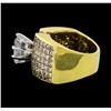 Image 3 : 4.44 ctw White Sapphire and Diamond Ring - 18KT Yellow and White Gold