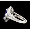 Image 3 : 2.75 ctw Tanzanite and Diamond Ring - 14KT White Gold
