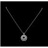 Image 2 : 14KT White Gold 1.35 ctw Diamond Pendant With Chain