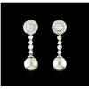Image 1 : 1.18 ctw Diamond Earrings - 14KT White Gold