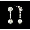 Image 2 : 1.18 ctw Diamond Earrings - 14KT White Gold