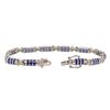 Image 3 : 4.96 ctw Sapphire and Diamond Bracelet - 18KT White Gold