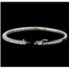 Image 3 : 14KT White Gold 2.06 ctw Diamond Bangle Bracelet
