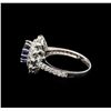 Image 3 : 14KT White Gold 1.59 ctw Tanzanite and Diamond Ring