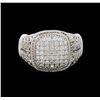 Image 2 : 14KT White Gold 0.33 ctw Diamond Ring