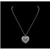 Image 2 : 14KT White Gold 0.82 ctw Diamond Pendant With Chain