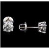 Image 2 : 1.11 ctw Diamond Stud Earrings - 14KT White Gold