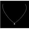 Image 2 : 14KT White Gold 0.56 ctw Diamond Pendant With Chain